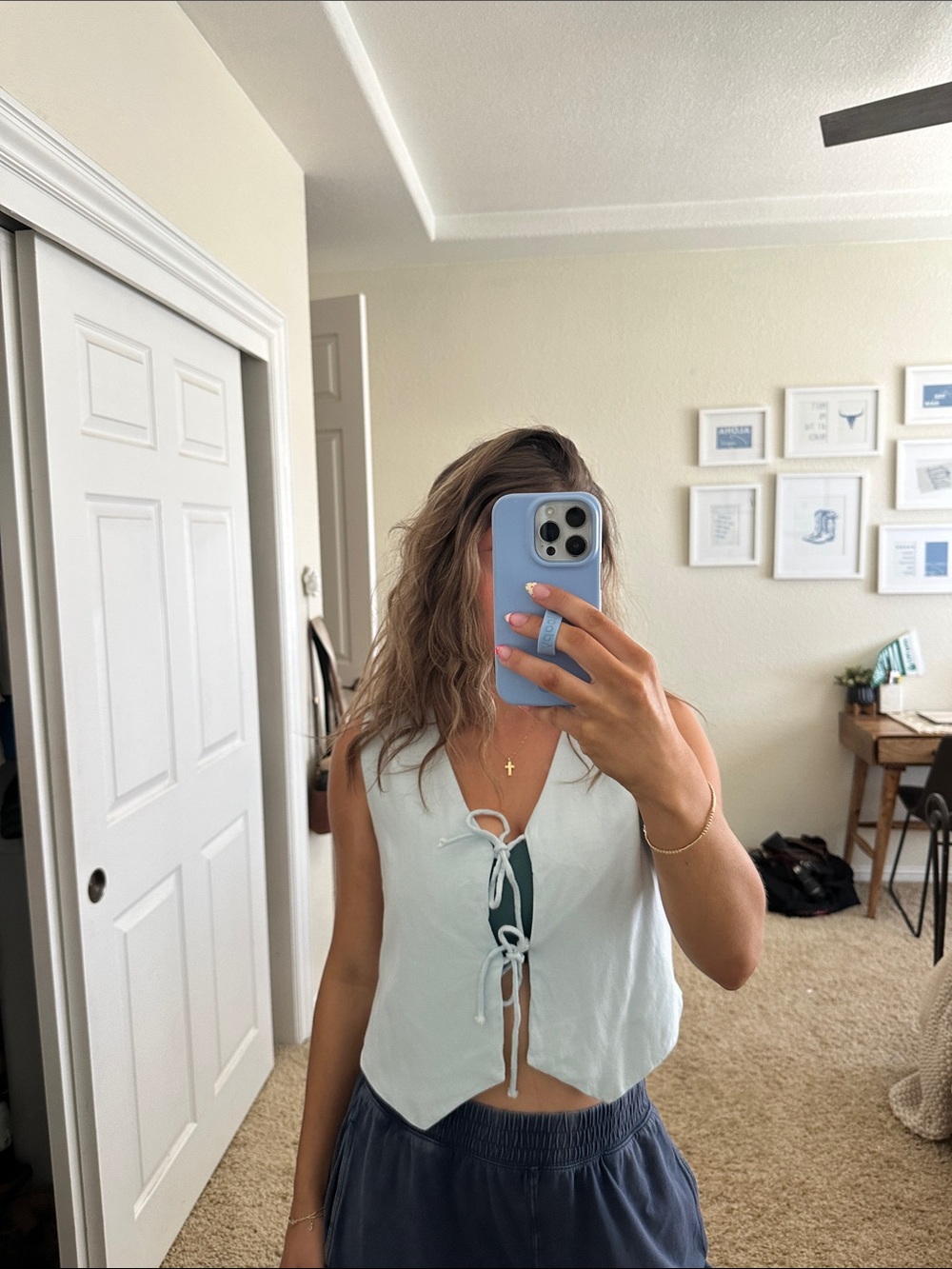 Daily Drills Sky Blue Crop Top